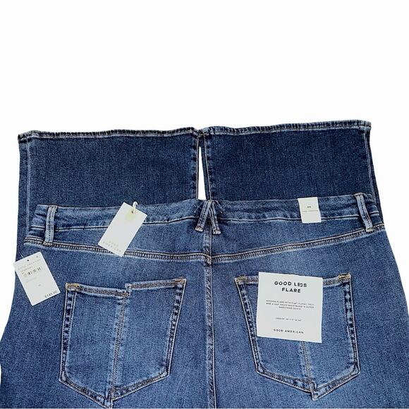 NWT Good American Good Legs Flare Split Pocket Jeans Size 26 Retail $145 - Picture 6 of 7